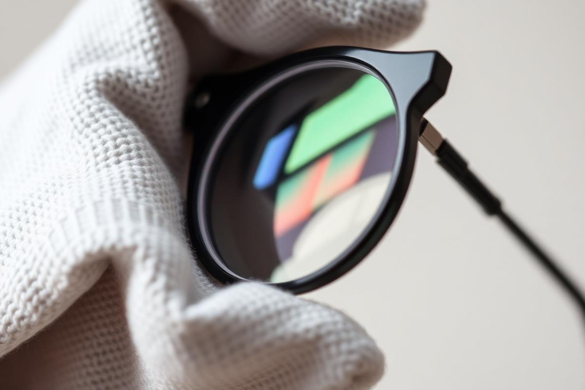 Lente de óculos com tratamento antirreflexo
